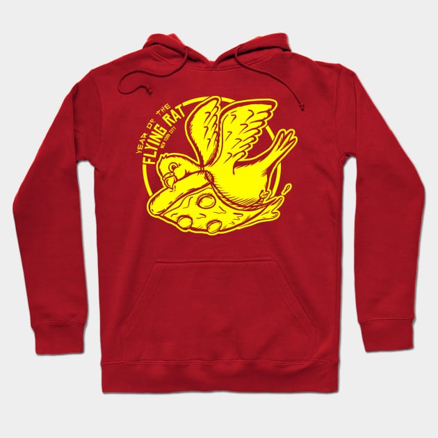 Year of the Flying Rat (Pigeons of New York) Hoodie by UselessRob